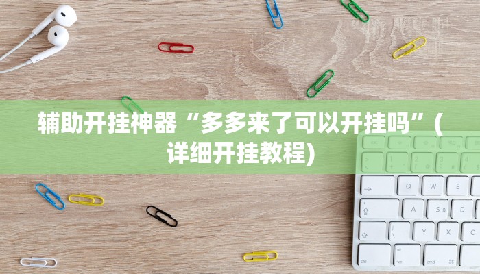 辅助开挂神器“多多来了可以开挂吗”(详细开挂教程)