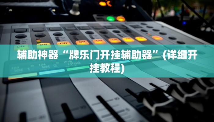 辅助神器“牌乐门开挂辅助器”(详细开挂教程)