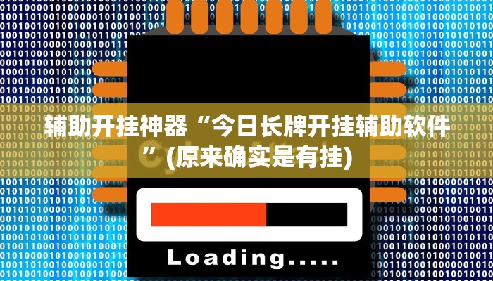 辅助开挂神器“今日长牌开挂辅助软件”(原来确实是有挂)