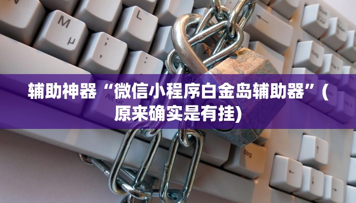 辅助神器“微信小程序白金岛辅助器”(原来确实是有挂)
