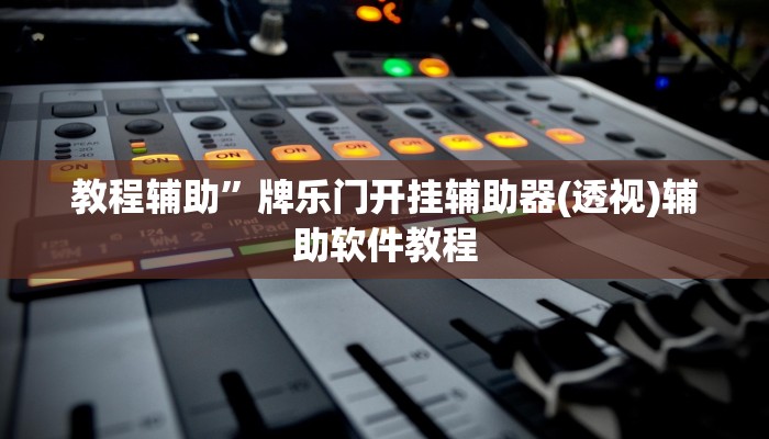 教程辅助”牌乐门开挂辅助器(透视)辅助软件教程