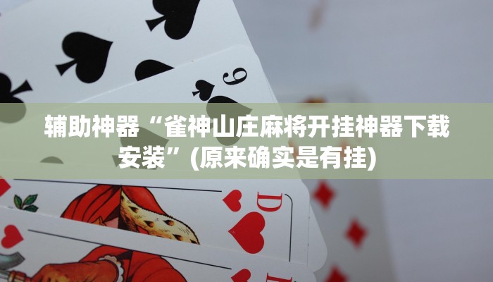 辅助神器“雀神山庄麻将开挂神器下载安装”(原来确实是有挂)