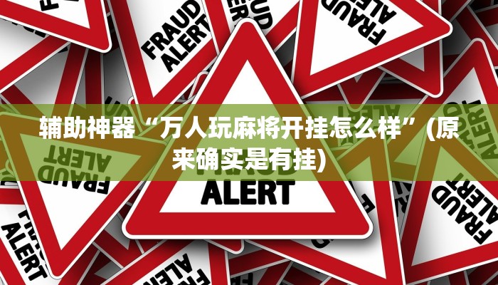 辅助神器“万人玩麻将开挂怎么样”(原来确实是有挂)