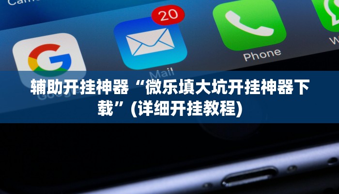辅助开挂神器“微乐填大坑开挂神器下载”(详细开挂教程)