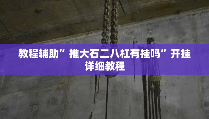 教程辅助”推大石二八杠有挂吗”开挂详细教程