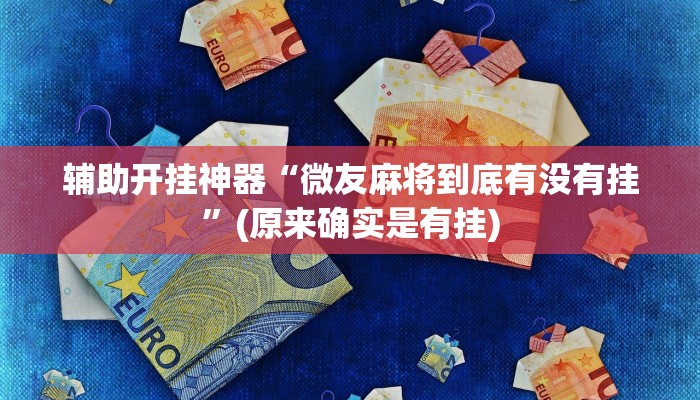 辅助开挂神器“微友麻将到底有没有挂”(原来确实是有挂)