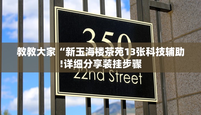 教教大家“新玉海楼茶苑13张科技辅助!详细分享装挂步骤