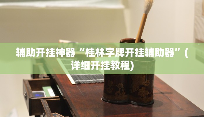 辅助开挂神器“桂林字牌开挂辅助器”(详细开挂教程)