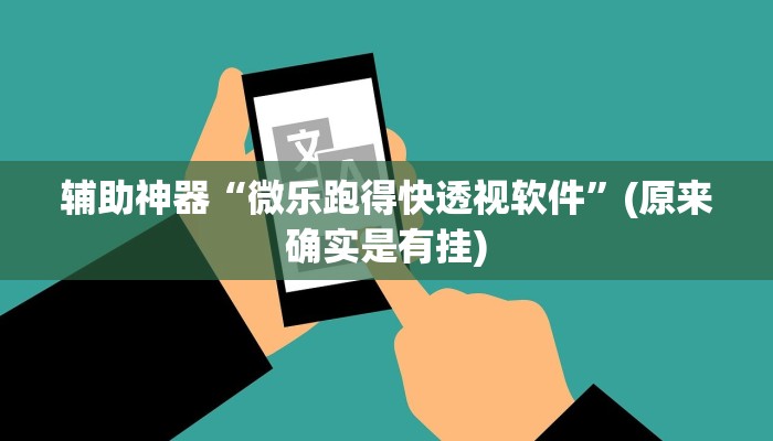 辅助神器“微乐跑得快透视软件”(原来确实是有挂)