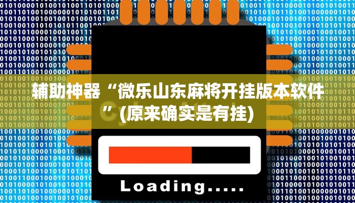 辅助神器“微乐山东麻将开挂版本软件”(原来确实是有挂)
