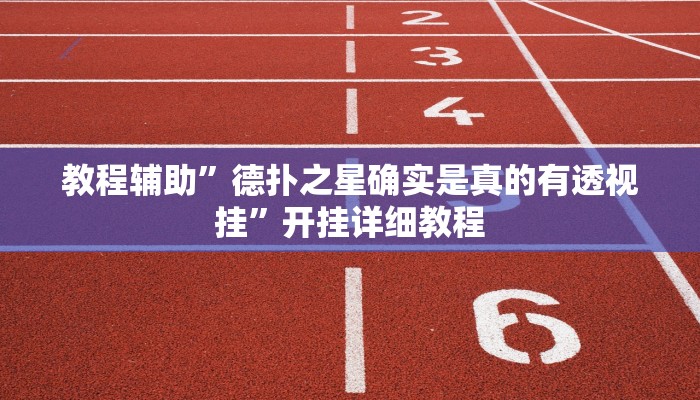 教程辅助”德扑之星确实是真的有透视挂”开挂详细教程