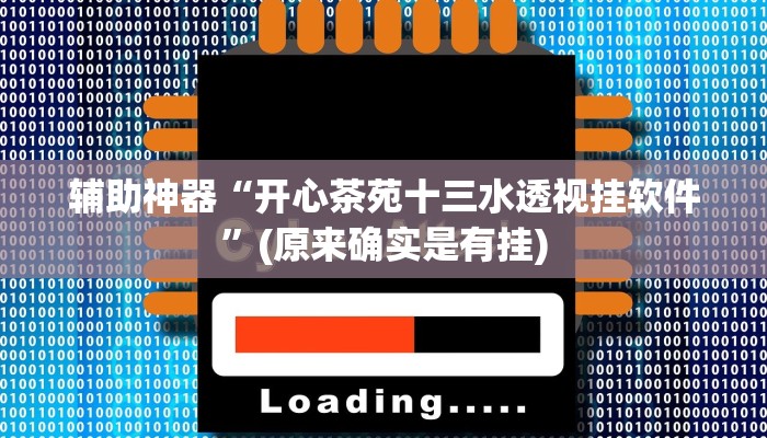 辅助神器“开心茶苑十三水透视挂软件”(原来确实是有挂)